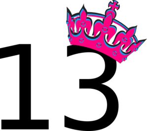298x267 Lucky Number 13 Clip Art