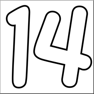 Number 14 Clipart | Free download on ClipArtMag