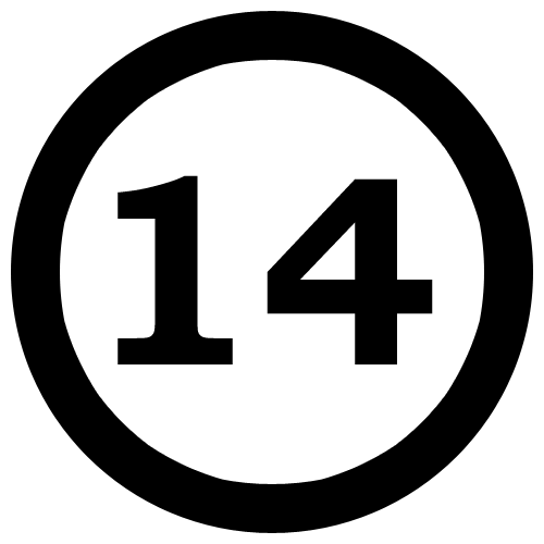 500x500 Clip Art Number 14 Clipart