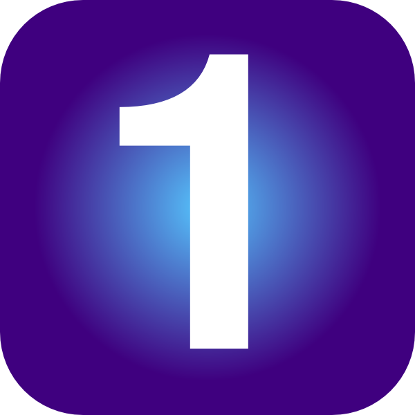 600x600 Number 1 Clip Art