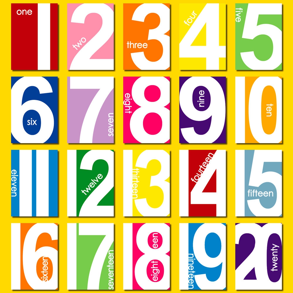 1000x1000 Clipart Numbers 1 20