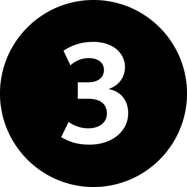 600x600 Number 3 In A Circle Clip Art