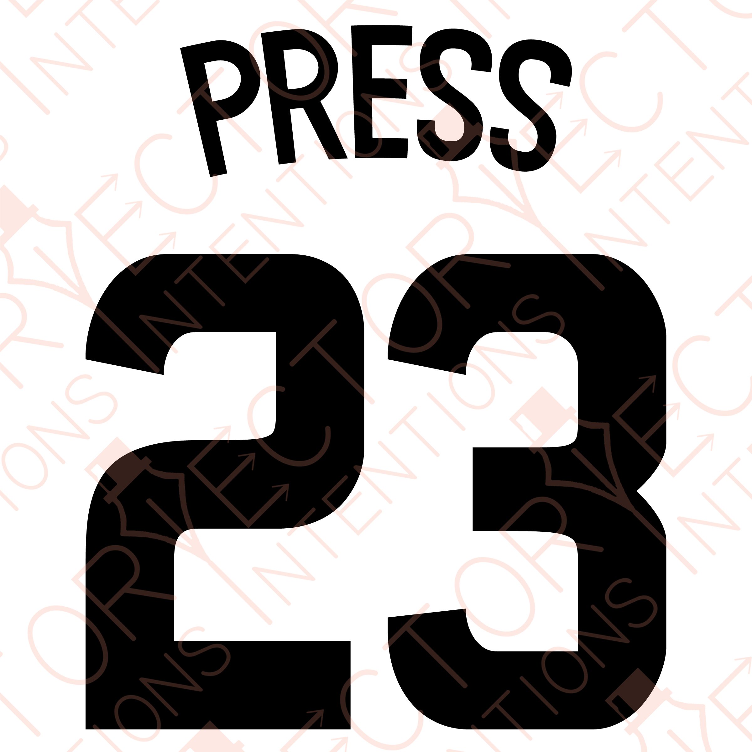 2400x2400 Christen Press 23 Jersey Number Vector Intentions Tictail