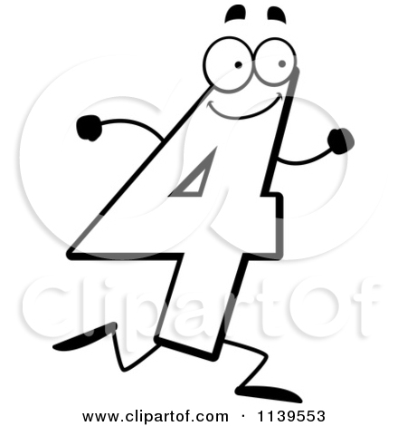 450x470 Number 4 Black And White Clipart