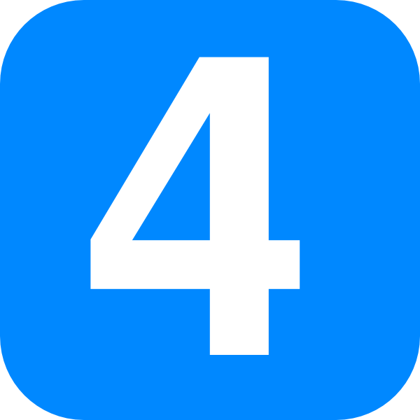 600x600 Number 4 In Light Blue Rounded Square Clip Art