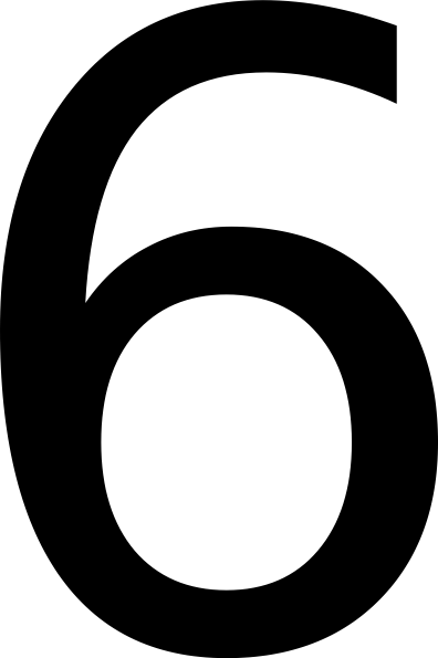 396x595 Number 6 Clip Art