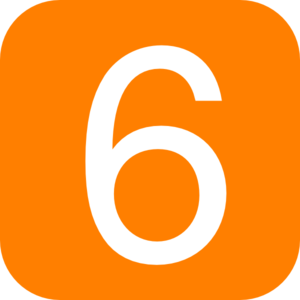 300x300 Red, Rounded, Square With Number 5 Clip Art