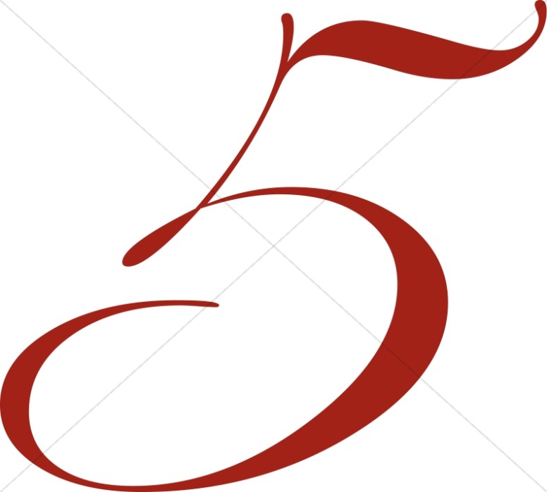 776x699 Red Number 5 Number Clipart