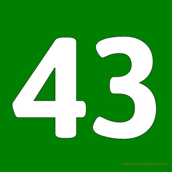 600x600 Number 43 Clip Art Cliparts