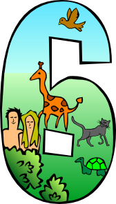 168x296 Creation Day 6 Number Clip Art