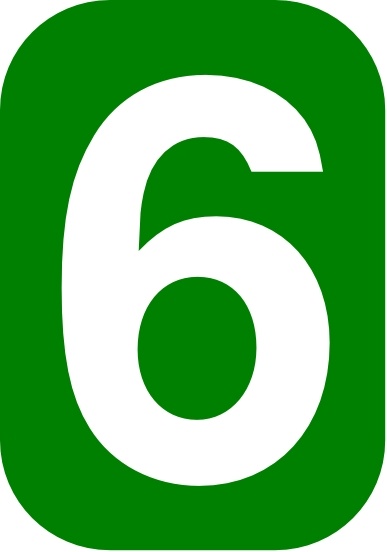 387x552 Green Rounded Rectangle With Number 6 Clip Art Free Vector In Open