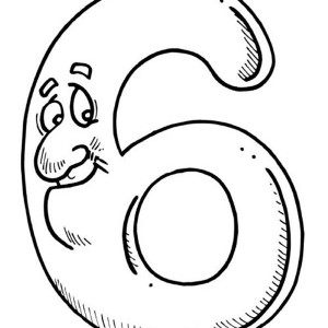 Number 6 Coloring Page | Free download on ClipArtMag