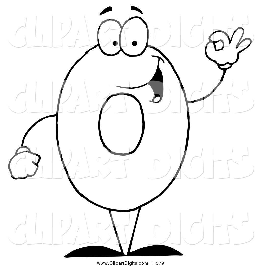 1024x1044 Vector Clip Art Of A Friendly Outline Design Number 0 Zero Guy By