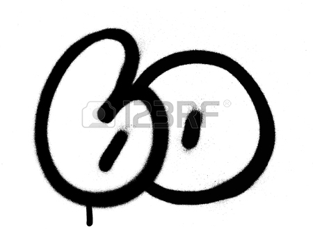 450x329 Graffiti Number 20 Twenty Sprayed In Black Over White Royalty Free