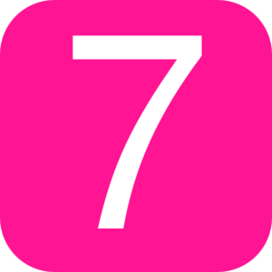 300x300 Red, Rounded, Square With Number 6 Clip Art