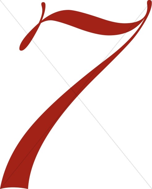 492x612 Red Number 7 Number Clipart
