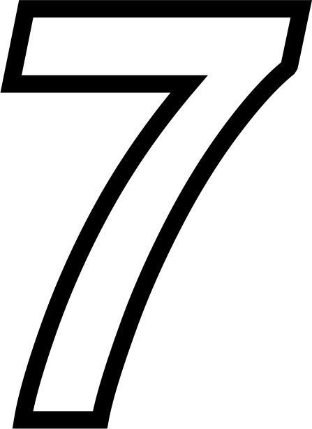447x614 Outline Race Number 7