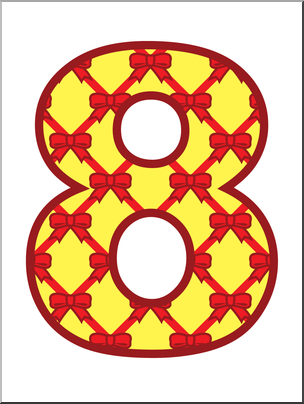 304x404 Clip Art Number Set 8 Presents 08 Color I Abcteach