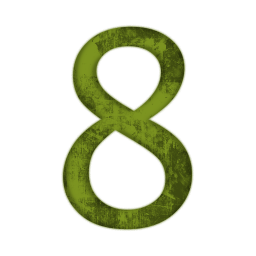 256x256 Green Clipart Number 8