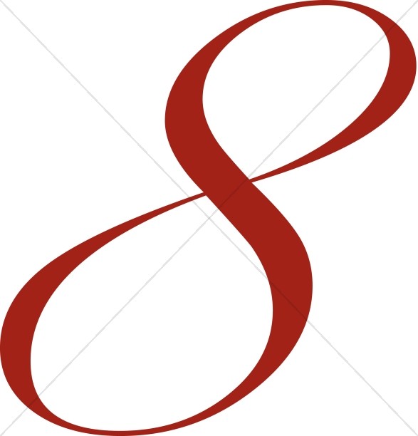 587x612 Red Number 8 Number Clipart