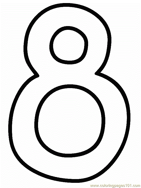 Number 8 Coloring Page | Free download on ClipArtMag