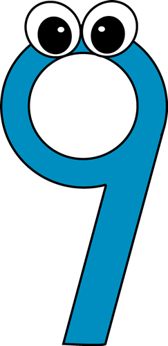 243x500 Number Clipart Nine