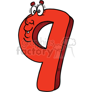 300x300 Royalty Free Number 9 373578 Vector Clip Art Image