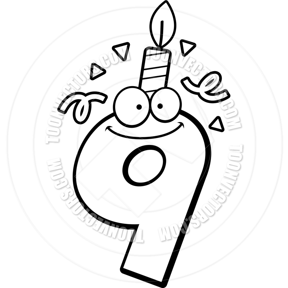 940x940 Nine Black And White Clipart