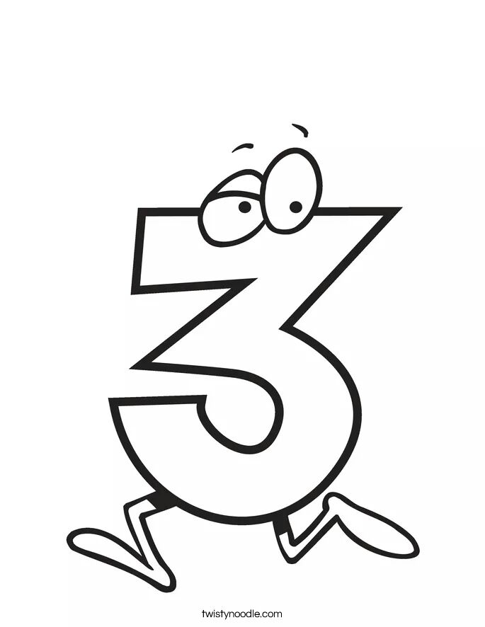 685x886 Number 3 Coloring Pages 9 Funnycrafts