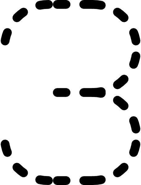 456x599 Number 3 Clip Art