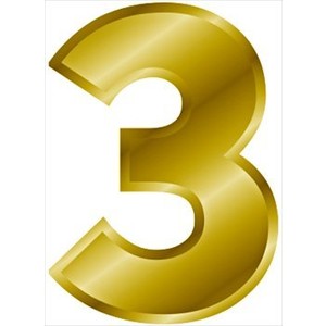 300x300 Number Clipart Gold