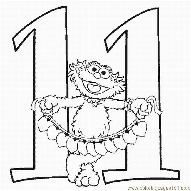 650x650 Numbers Coloring Pages 11 Lrg Coloring Page
