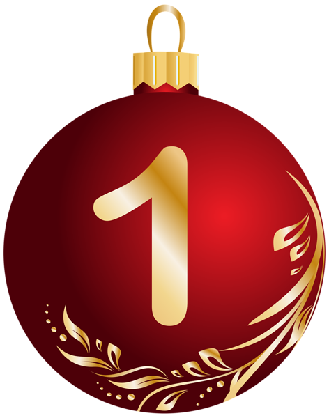 472x600 Christmas Ball Number One Transparent Png Clip Art Image Numbers