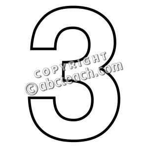 300x300 Number Outlines Clip Art