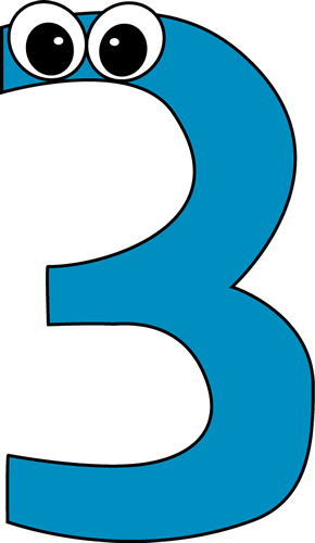 290x500 Cartoon Number Three Clip Art