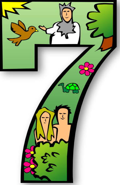 384x591 Creation Days Numbers 7 Clip Art