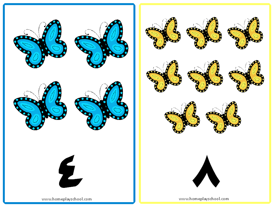 959x725 Free Printable Arabic Numbers 1 10 Butterfly Themed Tracing Cards