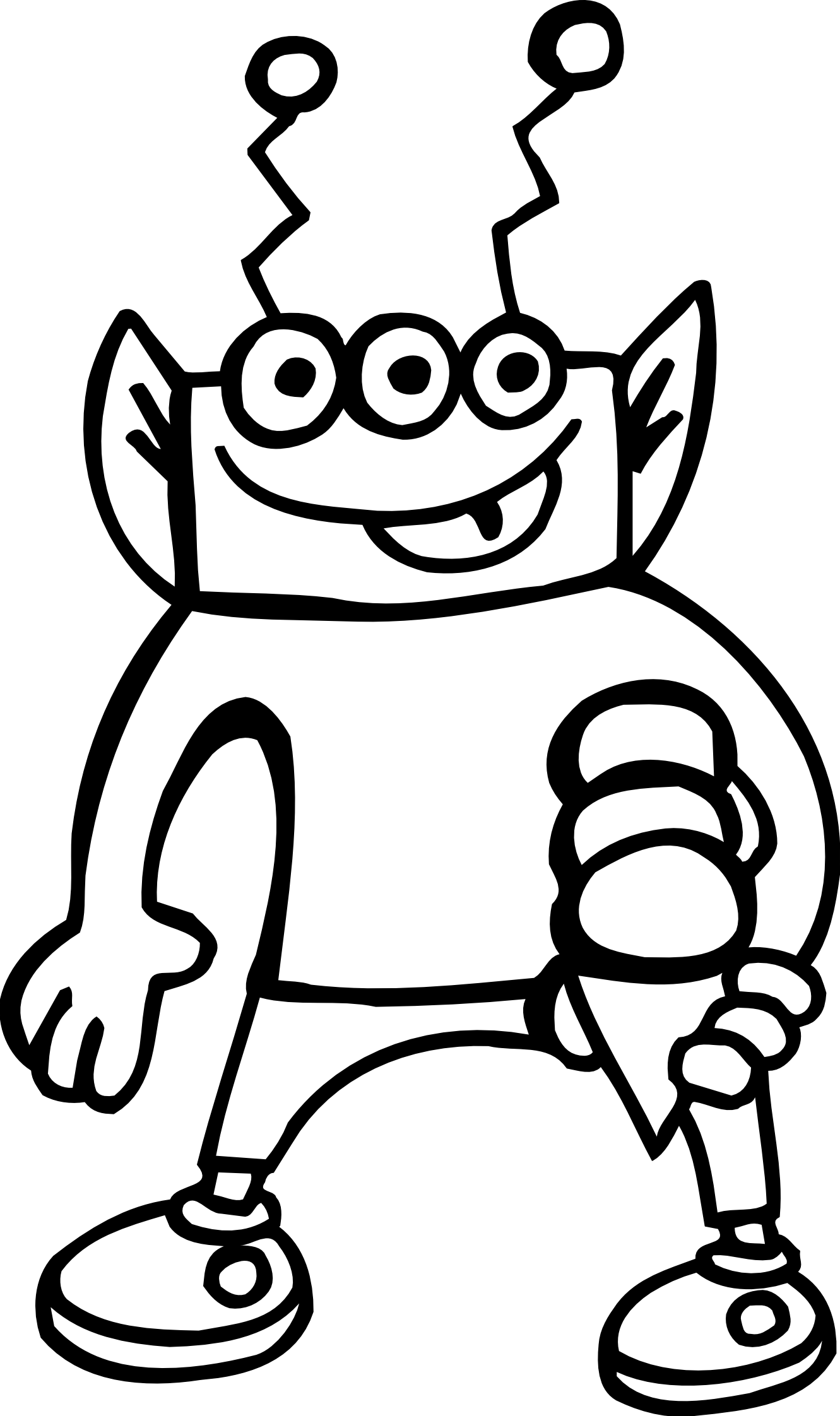 1331x2244 Alien Clipart Black And White