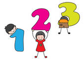 170x119 Clip Art Of Children Playing. Numbers K8699238