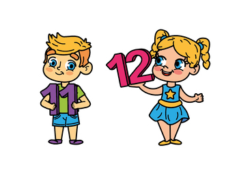 350x270 Kids With Numbers, Kids Holding Numbers Clipart 11 To 20 Tpt