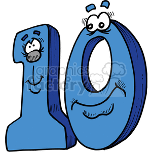 300x300 Royalty Free Number 10 373605 Vector Clip Art Image