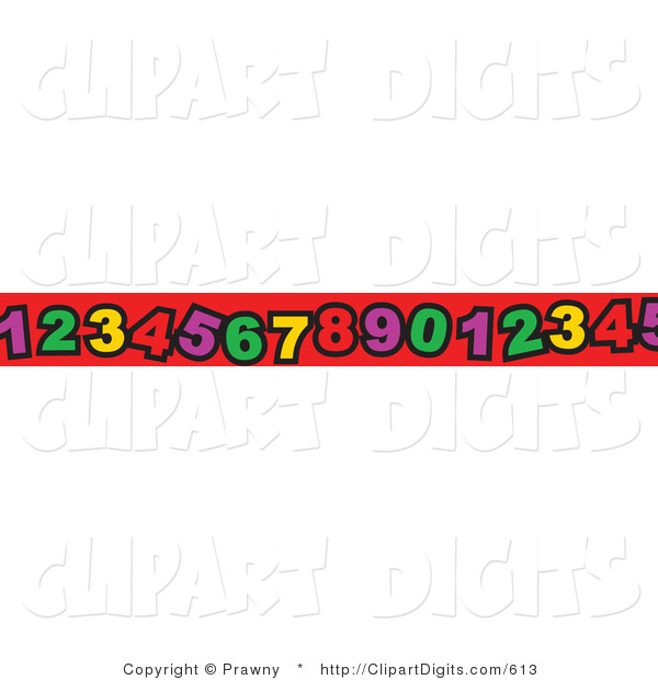 600x620 Vector Clip Art Of A Border Of Colorful Numbers On Red By Prawny