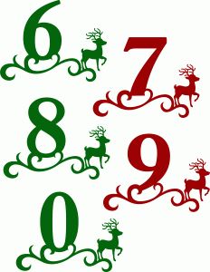 232x300 Christmas Clip Art Numbers Fun For Christmas