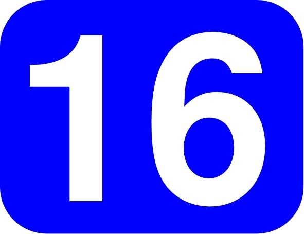 591x455 Blue Rounded Rectangle With Number 16 Clip Art Free Vector In Open