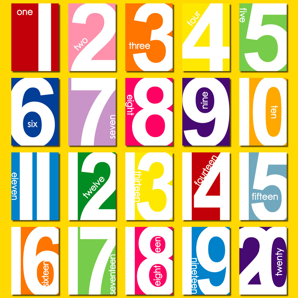 1000x1000 Clip Art Of Numbers From 1 To 20 Clipart