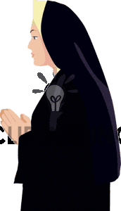 172x300 Nun Clipart 438867 Royalty Free Rf Cliprt Illustration