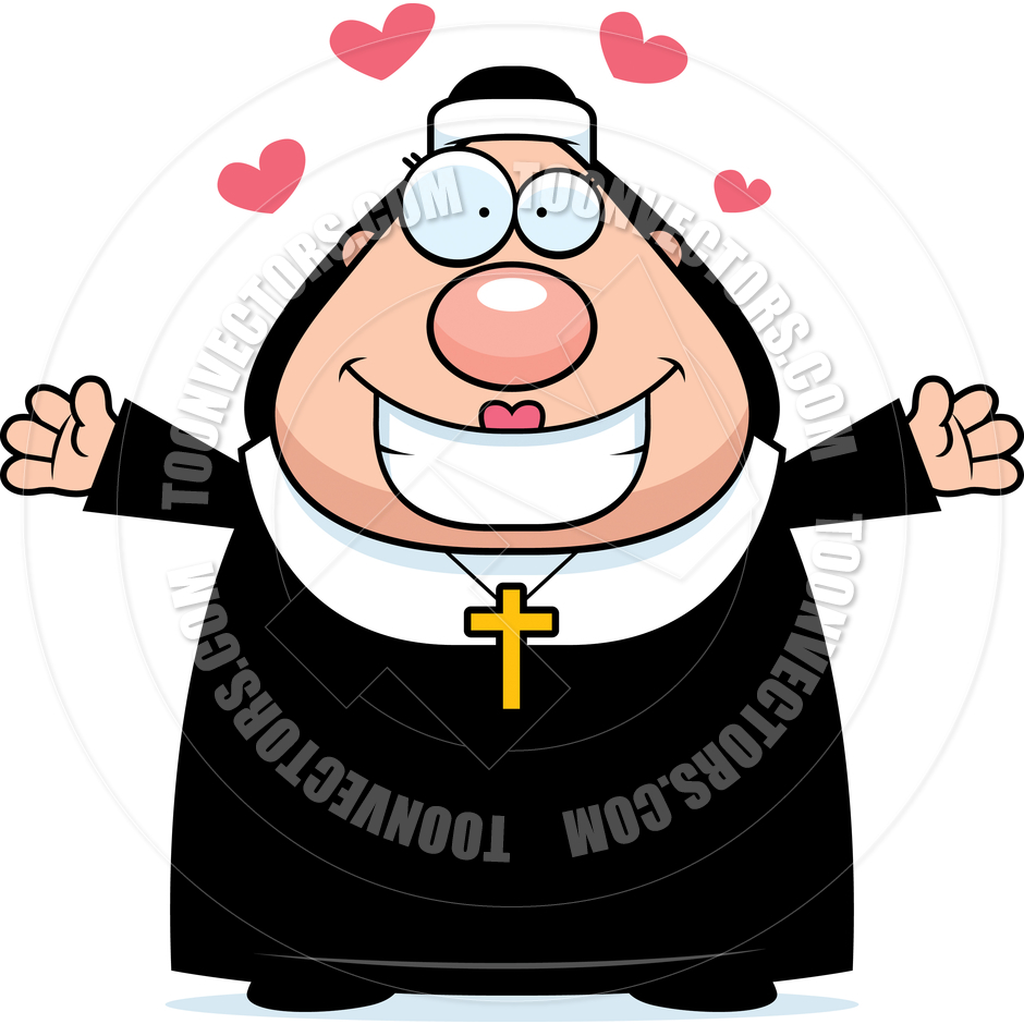 940x940 Cartoon Nun Hug By Cory Thoman Toon Vectors Eps