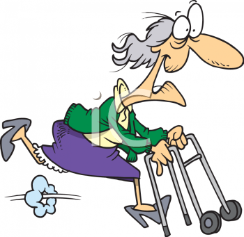 350x341 Elderly Walker Clipart