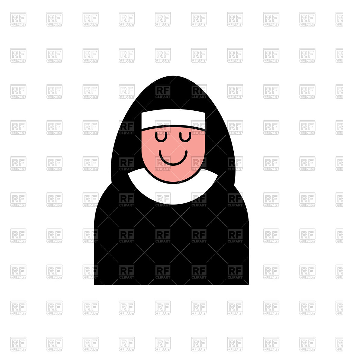 1139x1200 Nun Icon Royalty Free Vector Clip Art Image