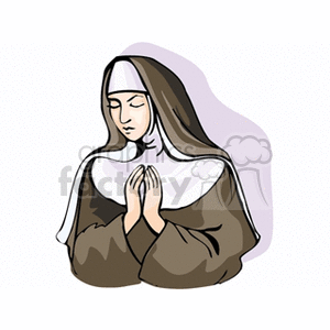 300x300 Royalty Free Nun 164347 Vector Clip Art Image